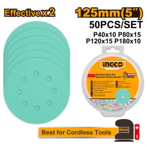 Sanding sheet for random orbital sander