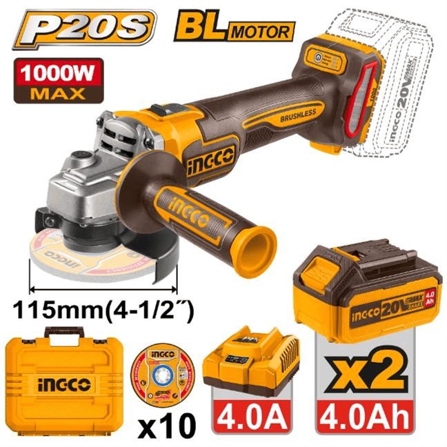 20V Lithium-Ion angle grinder
