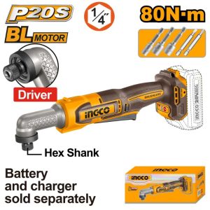 Cordless angle impact driver