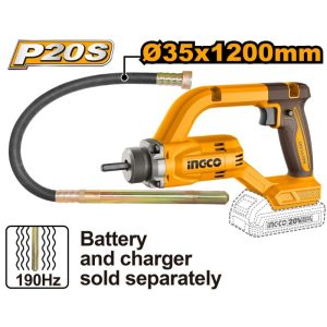 20V Lithium-ion concrete vibrator
