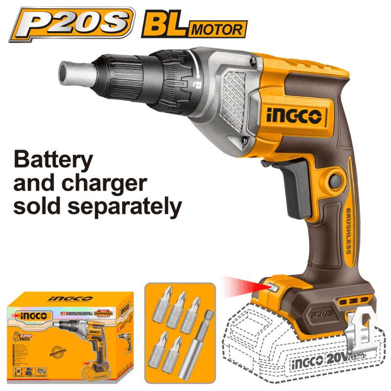 20V Cordless drywall screwdriver