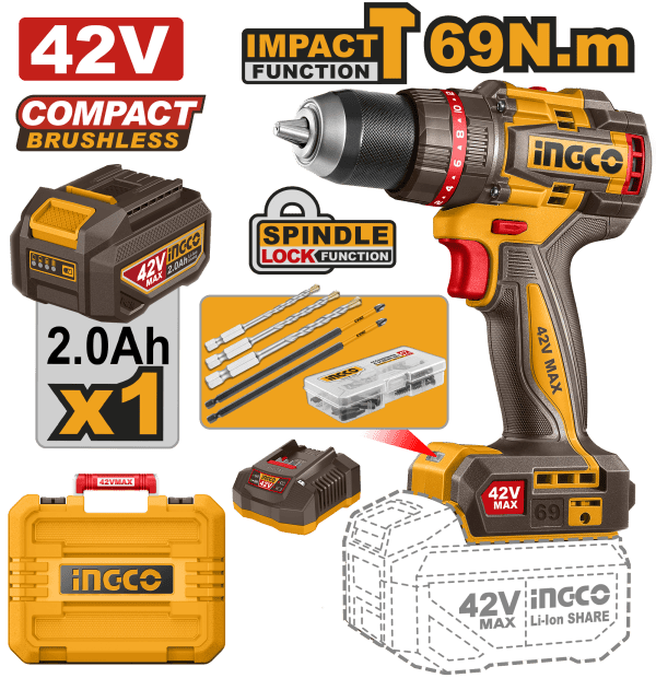42V Cordless Imapct Drill