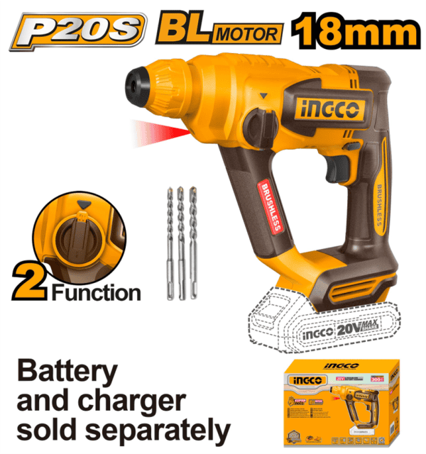 20V Lithium-Ion rotary hammer
