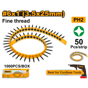 COLLATED DRYWALL SCREW 50P/STRIP 1000P/BOX