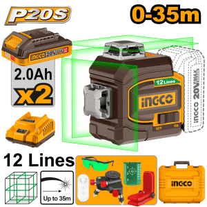 Cordless 20v 3D laser level kit