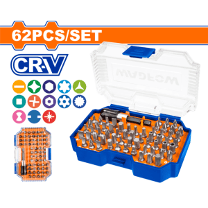 62 Piece screwdriver bits set