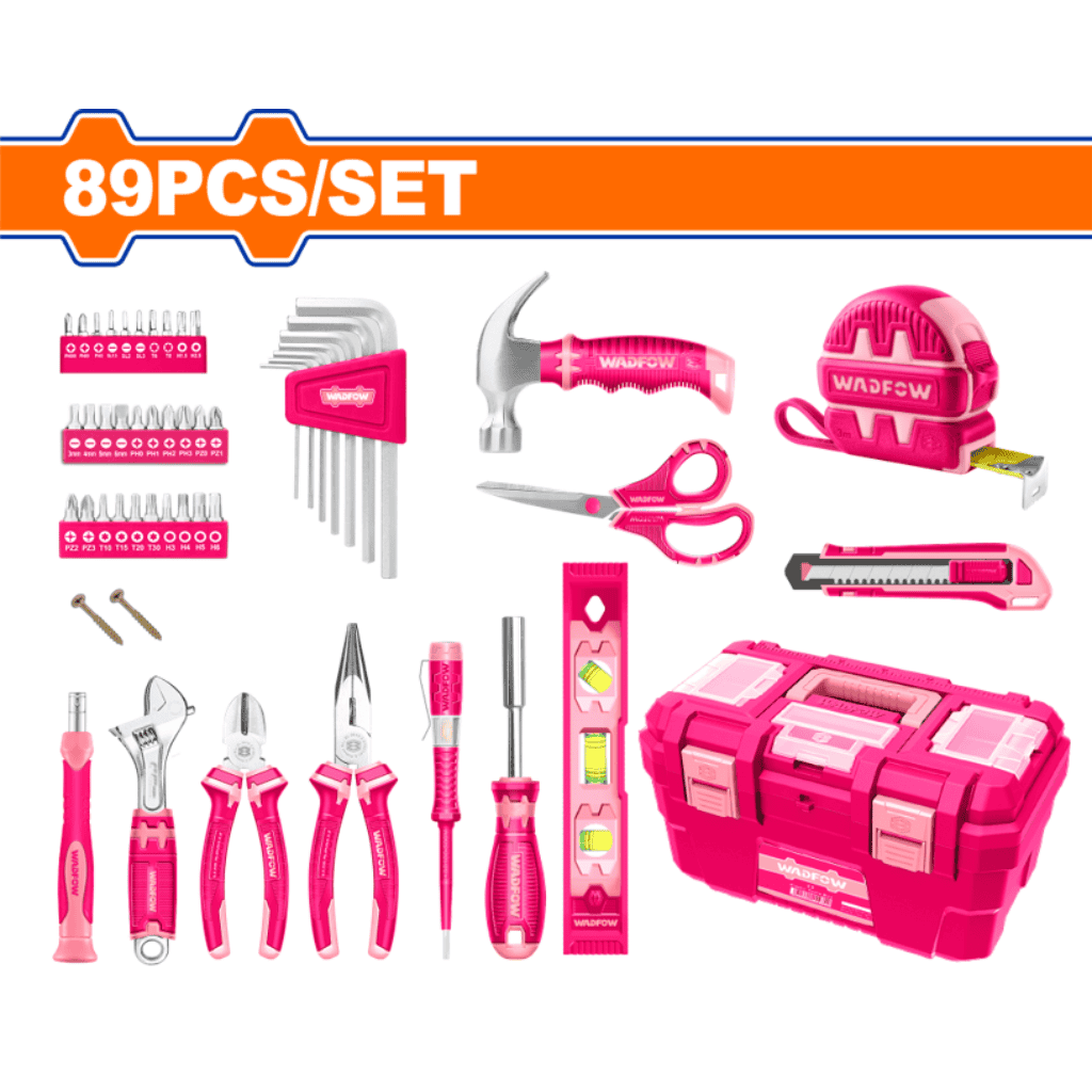 89 Piece Pink hand tools set