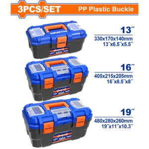 3 Piece Plastic tool boxes set